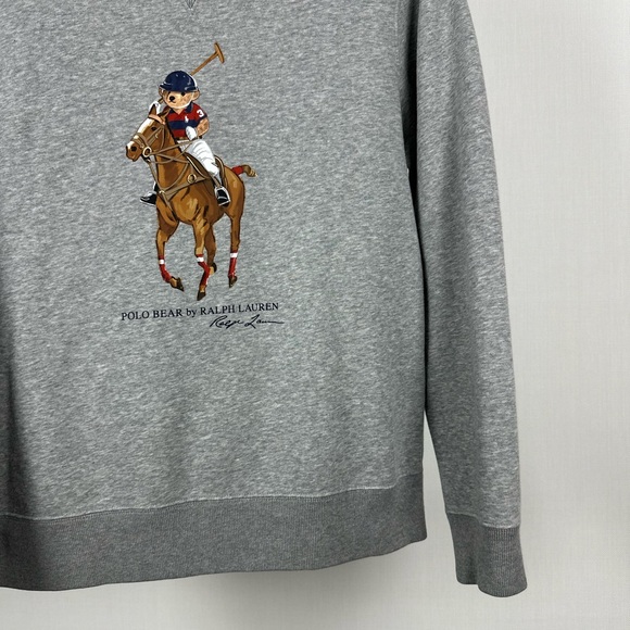 VINTAGE POLO RALPH LAUREN POLO BEAR CREWNECK SIZE MEDIUM - Picture 9 of 16